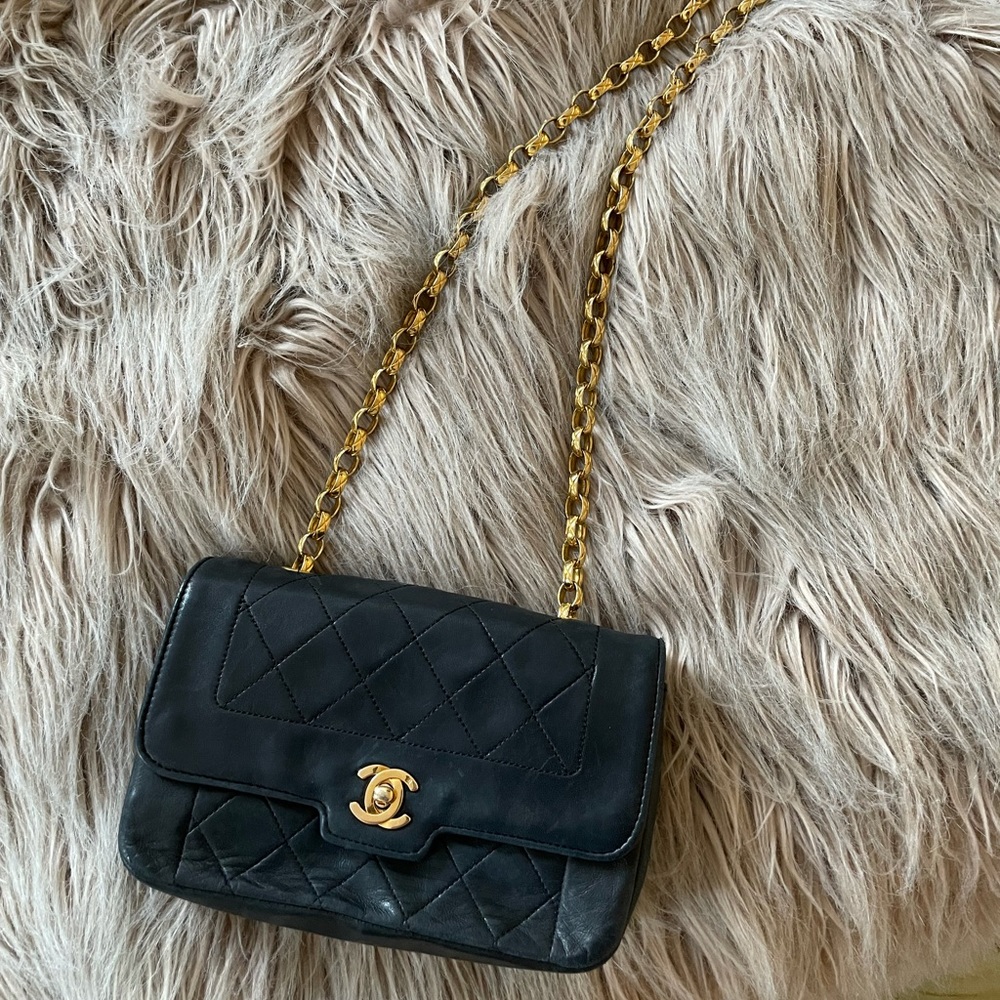 Vintage CC Chain Flap Bag Quilted Lambskin Mini